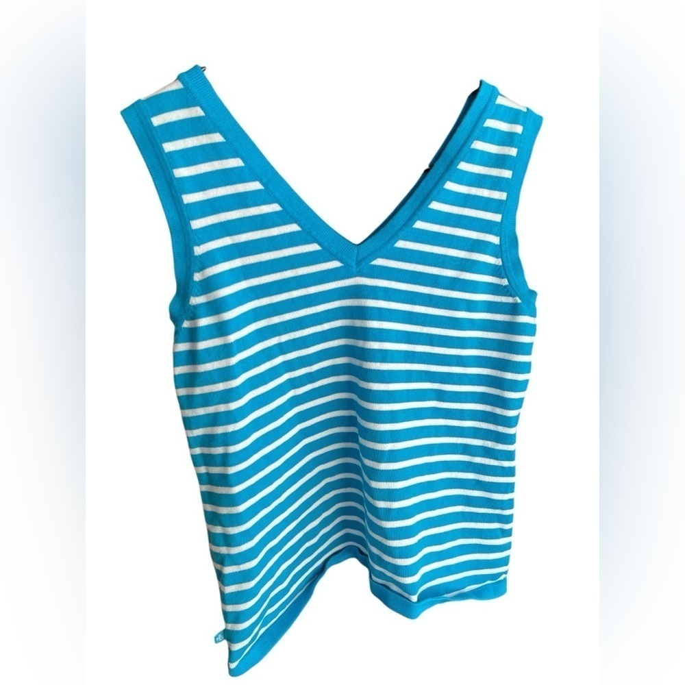 Ralph Lauren blue striped knit tank top